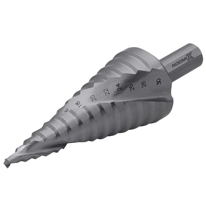 Ступенчатое сверло со спиральной канавкой RODMIX 9 ступеней, 4-12 мм