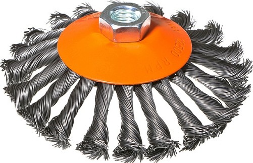 Щетка для УШМ Sturm 5 240 402 м14, d125мм,витая.стальная проволока 5240402