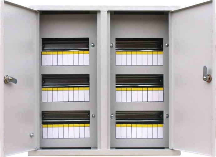 Щит металлический распределительный RUCELF ЩРВ-54 IP31 (500х500х130) встраиваемый ЩРВ-54 IP31