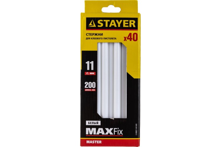 Стержень клеевой STAYER MASTER для (термоклеящих) пистолетов, цвет белый по керам 2-06821-W-S40