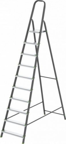Стремянка стальная СИБРТЕХ 10 ступеней алюминиевые ступени 97960