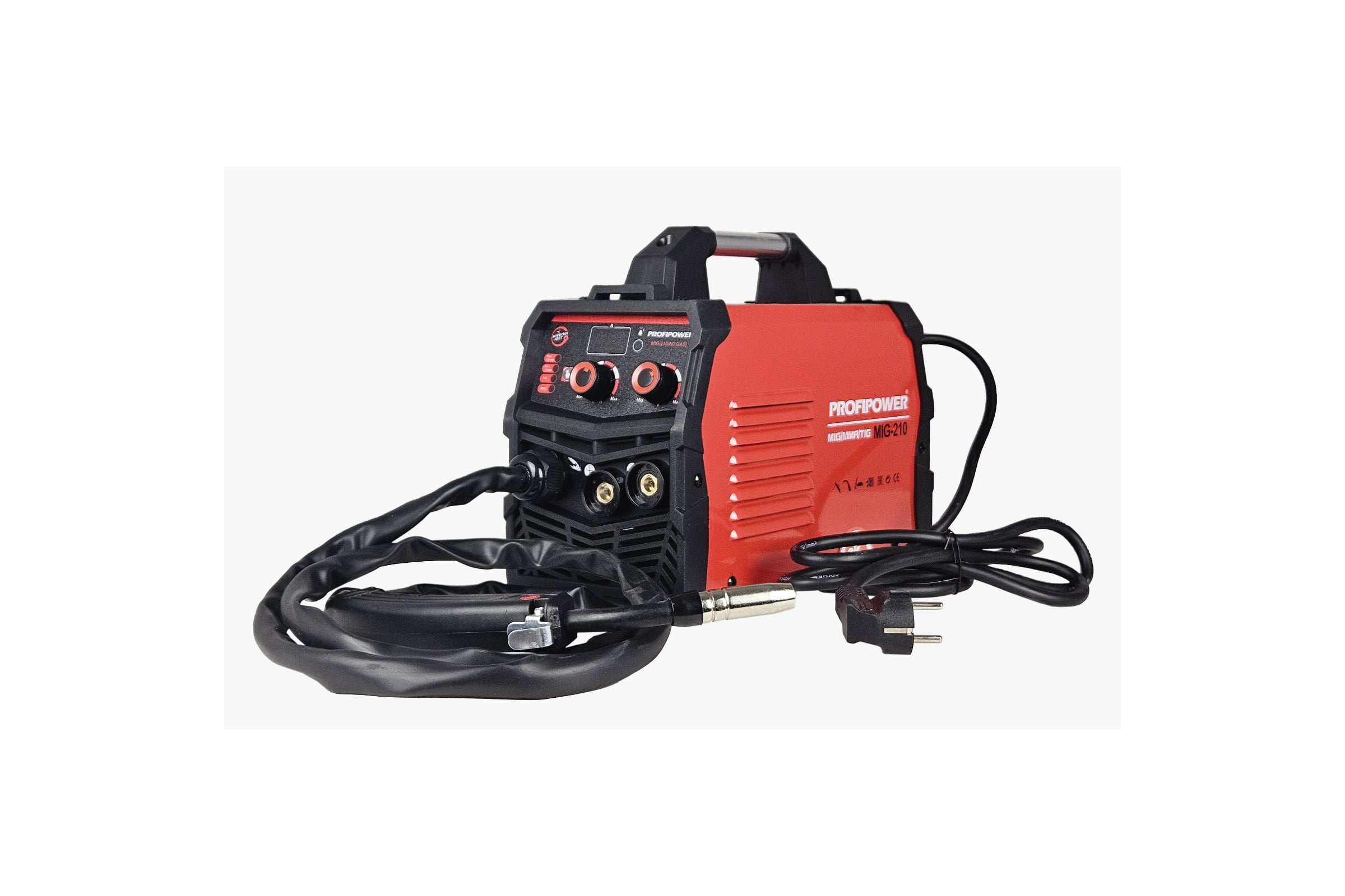 Сварочный полуавтомат Profipower инвертор без газа MIG-210 MIG/MMA/TIG (3 B 1) E0256