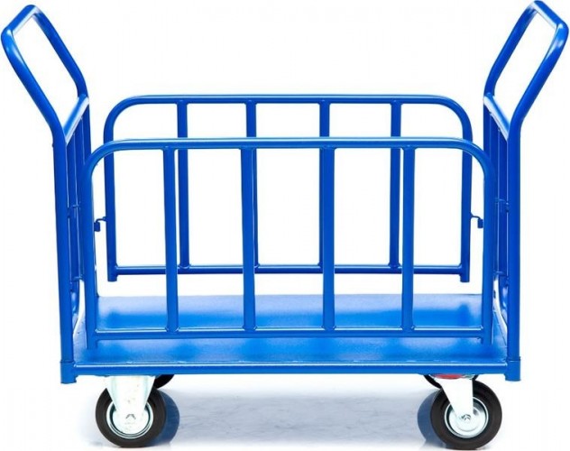 Тележка платформенная СТЕЛЛА-ТЕХНИК КПО-300Т-200 с бортами, 600х1000мм КПО-300Т-200-К - изображение 2