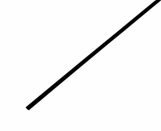 Термоусаживаемая трубка REXANT 20-2506 ТУТ нг 2,5/1,25мм, черная (уп.50 шт. по1м)