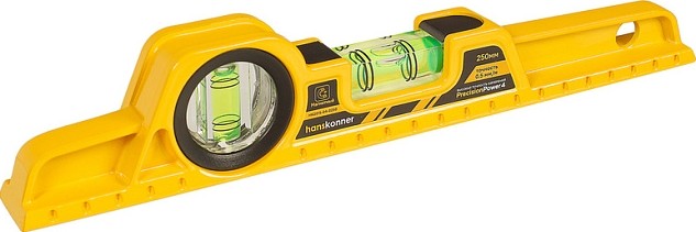 Уровень строительный HANSKONNER HK2015-04-0250 литой алюминиевый, 250 мм