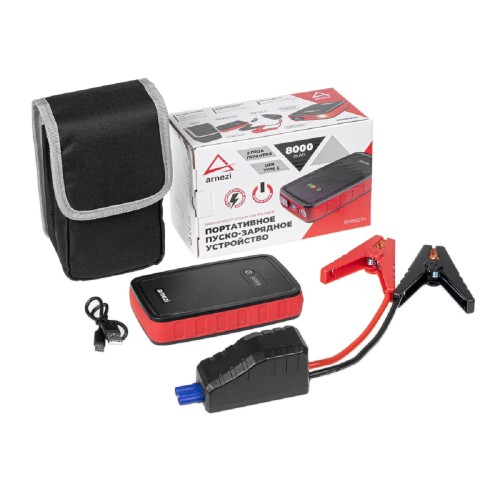 Устройство пусковое ARNEZI R7990234 портативное PRO-8, 8000 мAч, 600A, Li-Po АКБ