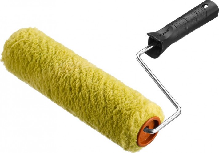 Валик малярный стержневой ЗУБР СИНТЕКС 40 40, 180 мм, d=40 мм, ворс 18 мм, ручка d=6 мм, 03515-18_z01