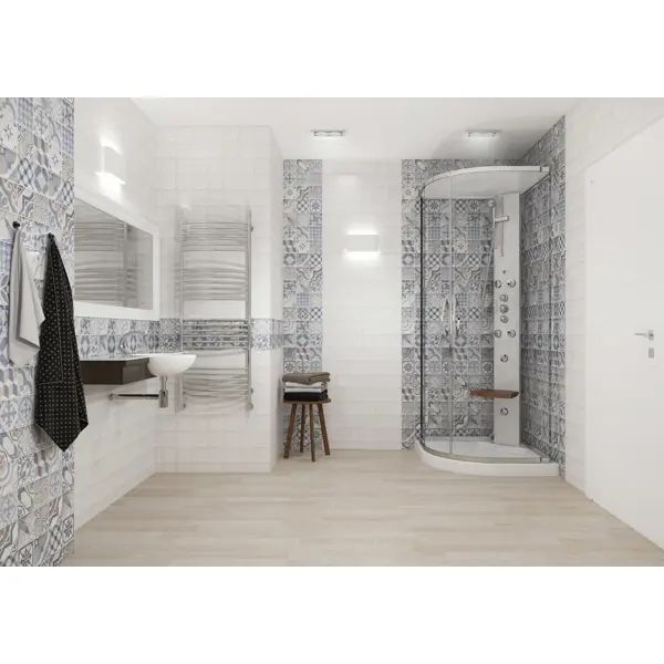 Стеновая панель ПВХ VENTA Плитка белая 2700x375x8 мм 1.013 м2 - изображение 5