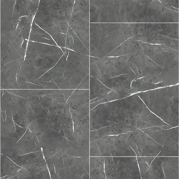 Комплект стеновых панелей ПВХ Venta Черный мрамор 2700x375x8 мм 2.025 м2 2шт