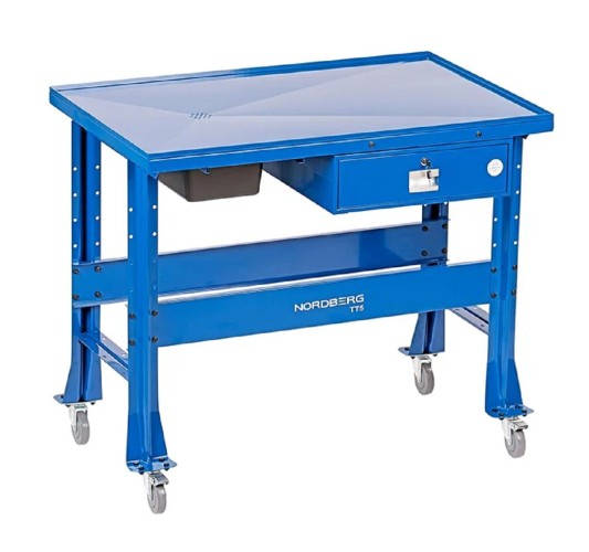 Верстак слесарный бестумбовый NORDBERG TT5 подкатной для разборки агрегатов - изображение 3