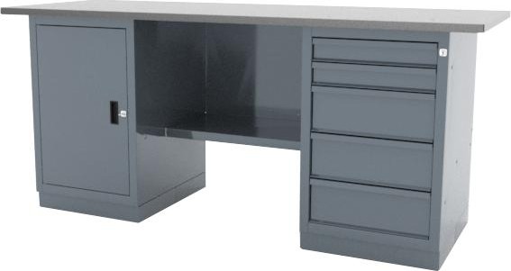 Верстак слесарный двухтумбовый FERRUM "CLASSIC" 01.205L-G9007 серый 01.205L-