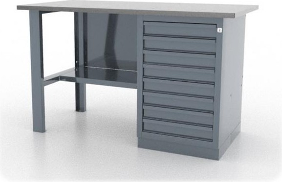 Верстак слесарный однотумбовый FERRUM "CLASSIC" 01.108L-9007 серый