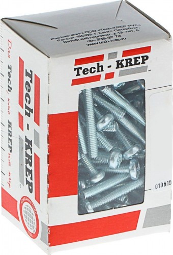Винт Tech-KREP М 4 х 30 (уп.100 шт.) DIN7985 с полуцилиндрической головкой оцинкованный 105221