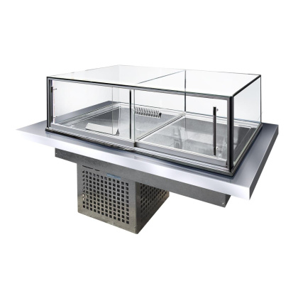 Встраиваемая горизонтальная кондитерская витрина ФИНИСТ Glassier Combo GC-3 (+5...+8°С)