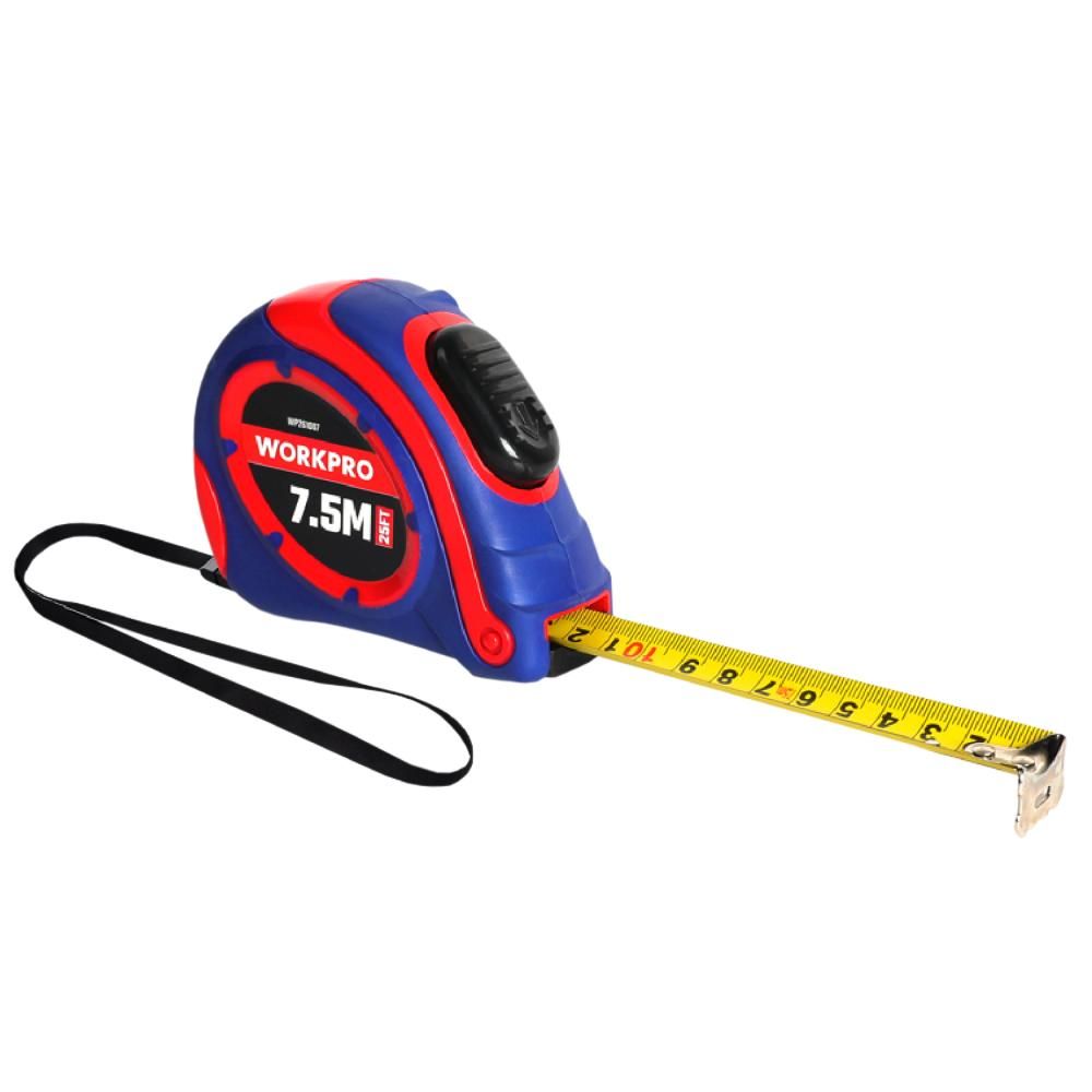 Рулетка WORKPRO пластмассовая 7.5м(25фут)*25мм самоблокирующаяся - изображение 2